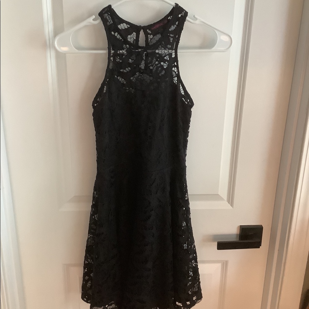 Material Girl - Lace Skater Dress - Black - Junior’s Size Small